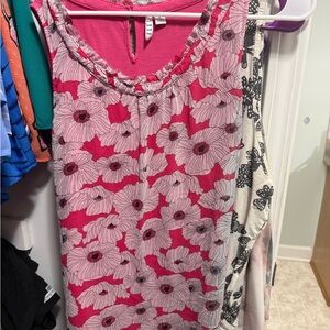 Floral Pink Sleeveless Top